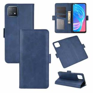 For OPPO A72 / A73 5G Dual-side Magnetic Buckle Horizontal Flip Leather Case with Holder & Card Slots & Wallet(Dark Blue)