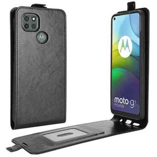 For Motorola Moto G9 Power R64 Texture Single Vertical Flip Leather Protective Case with Card Slots & Photo Frame(Black)