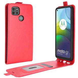 For Motorola Moto G9 Power R64 Texture Single Vertical Flip Leather Protective Case with Card Slots & Photo Frame(Red)