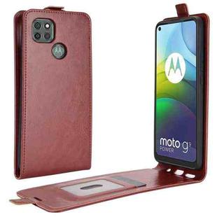 For Motorola Moto G9 Power R64 Texture Single Vertical Flip Leather Protective Case with Card Slots & Photo Frame(Brown)