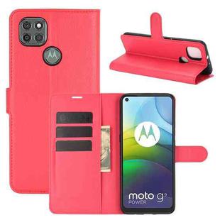 For Motorola Moto G9 Power Litchi Texture Horizontal Flip Protective Case with Holder & Card Slots & Wallet(Red)