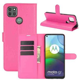 For Motorola Moto G9 Power Litchi Texture Horizontal Flip Protective Case with Holder & Card Slots & Wallet(Rose red)