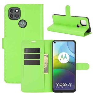 For Motorola Moto G9 Power Litchi Texture Horizontal Flip Protective Case with Holder & Card Slots & Wallet(Green)