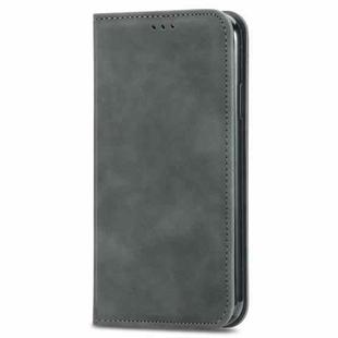 For Huawei P smart 2021 Retro Skin Feel Business Magnetic Horizontal Flip Leather Case(Gray)