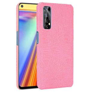 For OPPO Realme 7 / Narzo 20 Pro Shockproof Crocodile Texture PC + PU Case(Pink)