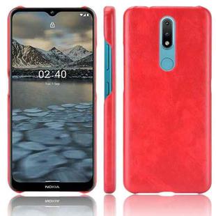 For Nokia 2.4 Shockproof Litchi Texture PC + PU Case(Red)