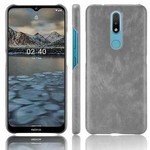 For Nokia 2.4 Shockproof Litchi Texture PC + PU Case(Gray)