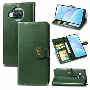 For Xiaomi Mi 10T Lite 5G Retro Solid Color Leather Buckle Phone Case with Lanyard & Photo Frame & Card Slot & Wallet & Stand Function(Green)