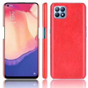 For OPPO Reno4 SE Shockproof Litchi Texture PC + PU Case(Red)