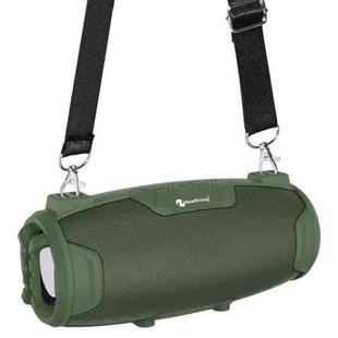 NewRixing NR3026M TWS Outdoor Portable K-song Bluetooth Speaker with Shoulder Strap & Microphone, Support TF Card / FM(Green)