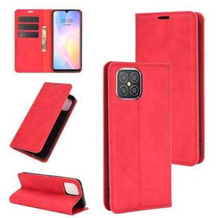 For Huawei nova 8 SE Retro-skin Business Magnetic Suction Leather Case with Holder & Card Slots & Wallet(Red)