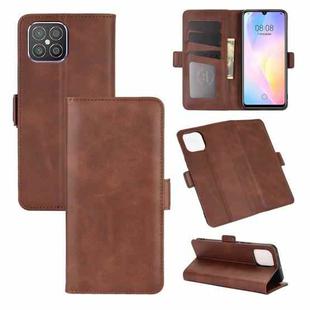 For Huawei nova 8 SE Dual-side Magnetic Buckle Horizontal Flip Leather Case with Holder & Card Slots & Wallet(Brown)