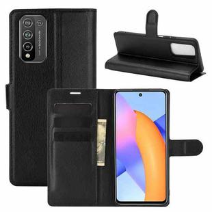For Huawei Honor 10X Lite Litchi Texture Horizontal Flip Protective Case with Holder & Card Slots & Wallet(Black)