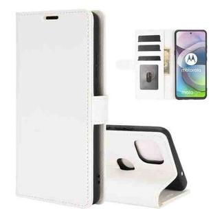 For Motorola Moto G 5G R64 Texture Single Horizontal Flip Protective Case with Holder & Card Slots & Wallet& Photo Frame(White)