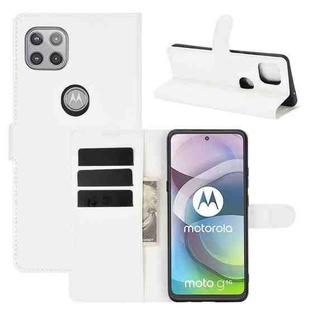 For Motorola Moto G 5G Litchi Texture Horizontal Flip Protective Case with Holder & Card Slots & Wallet(White)