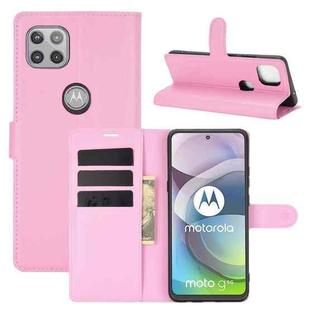 For Motorola Moto G 5G Litchi Texture Horizontal Flip Protective Case with Holder & Card Slots & Wallet(Pink)