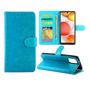 For Samsung Galaxy A42 5G Crazy Horse Texture Leather Horizontal Flip Protective Case with Holder & Card Slots & Wallet & Photo Frame(Baby Blue)