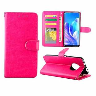 For Huawei Enjoy 20 Plus 5G Crazy Horse Texture Leather Horizontal Flip Protective Case with Holder & Card Slots & Wallet & Photo Frame(Rose Red)