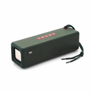 T&G TG271 TWS Subwoofer Bluetooth Speaker With Braided Rope, Support USB/AUX/TF Card/FM(Green)
