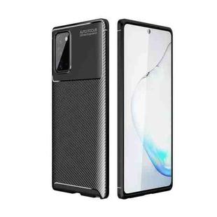 For Huawei Honor 10X Lite Carbon Fiber Texture Shockproof TPU Case(Black)