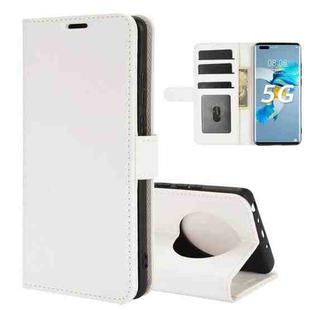 For Huawei Mate 40 Pro+ R64 Texture Single Horizontal Flip Leather Case with Holder & Card Slots & Wallet& Photo Frame(White)