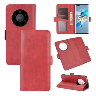 For Huawei Mate 40 Pro+ Dual-side Magnetic Buckle Horizontal Flip Leather Case with Holder & Card Slots & Wallet(Red)
