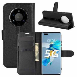For Huawei Mate 40 Pro+ Litchi Texture Horizontal Flip Protective Case with Holder & Card Slots & Wallet(Black)