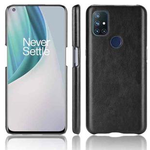 For OnePlus Nord N10 Shockproof Litchi Texture PC + PU Case(Black)