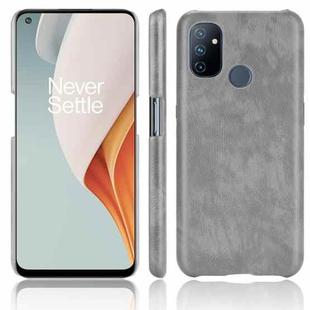 For OnePlus Nord N100 Shockproof Litchi Texture PC + PU Case(Gray)