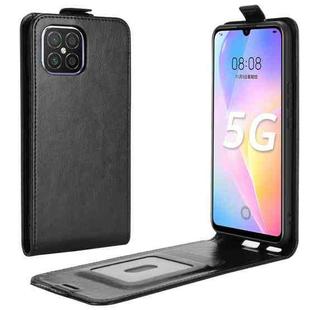 For Huawei nova 8 SE R64 Texture Single Vertical Flip Leather Case with Card Slots & Photo Frame(Black)