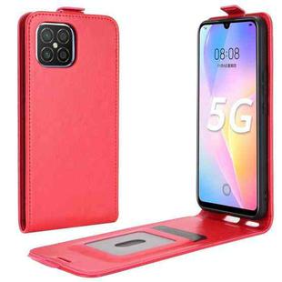 For Huawei nova 8 SE R64 Texture Single Vertical Flip Leather Case with Card Slots & Photo Frame(Red)
