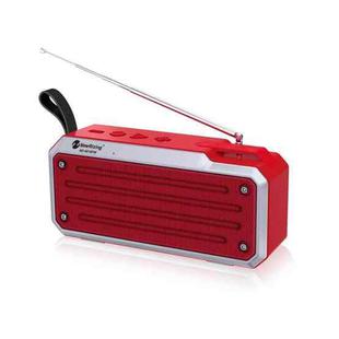 NewRixing NR4018FM TWS Portable Stereo Bluetooth Speaker, Support TF Card / FM / 3.5mm AUX / U Disk / Hands-free Call(Red)