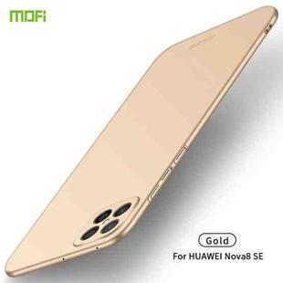 For Huawei nova 8 SE MOFI Frosted PC Ultra-thin Hard Case (Gold)