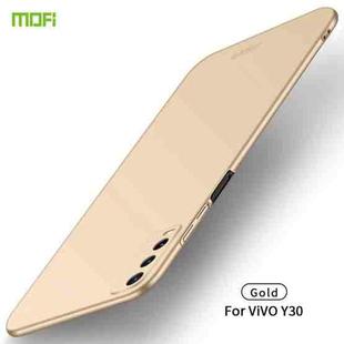 For vivo Y30 MOFI Frosted PC Ultra-thin Hard Case (Gold)