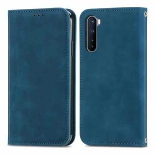Retro Skin Feel Business Magnetic Horizontal Flip Leather Case With Holder & Card Slots & Wallet & Photo Frame For OnePlus Nord(Blue)