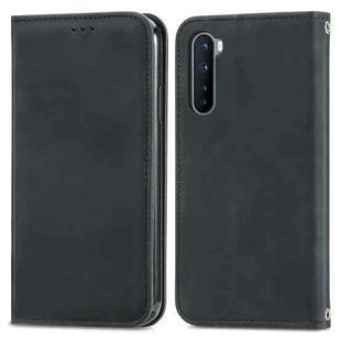 Retro Skin Feel Business Magnetic Horizontal Flip Leather Case With Holder & Card Slots & Wallet & Photo Frame For OnePlus Nord(Black)