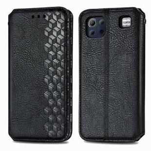 For LG K92 5G Cubic Grid Pressed Horizontal Flip Magnetic PU Leather Case with Holder & Card Slots & Wallet(Black)
