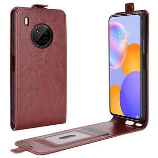 For Huawei Y9a / Enjoy 20 Plus 5G R64 Texture Single Vertical Flip Leather Case with Card Slots & Photo Frame(Brown)