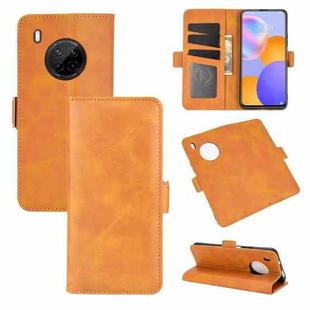 For Huawei Y9A / Enjoy 20 Plus 5G Dual-side Magnetic Buckle Horizontal Flip Leather Case with Holder & Card Slots & Wallet(Yellow)