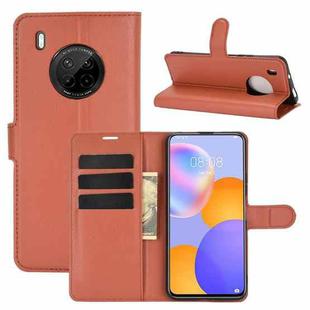 For Huawei Y9A / Enjoy 20 Plus 5G Litchi Texture Horizontal Flip Protective Case with Holder & Card Slots & Wallet(Brown)