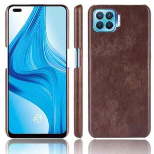 For OPPO F17 Pro / A93 / Reno4 Lite / Reno4 F Shockproof Litchi Texture PC + PU Case(Brown)