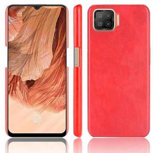 For OPPO F17 / A73 2020 Shockproof Litchi Texture PC + PU Case(Red)