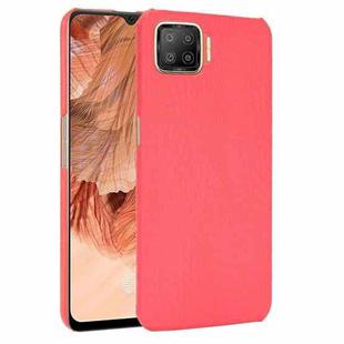 For OPPO F17 / A73 2020 Shockproof Crocodile Texture PC + PU Case(Red)