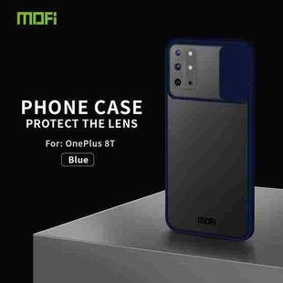 For OnePlus 8T MOFI Xing Dun SeriesTranslucent Frosted PC + TPU Privacy Anti-glare Shockproof All-inclusive Protective Case(Blue)