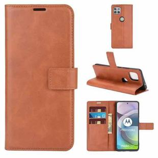 Retro Calf Pattern Buckle Horizontal Flip Leather Case with Holder & Card Slots & Wallet For Motorola Moto G 5G(Light Brown)