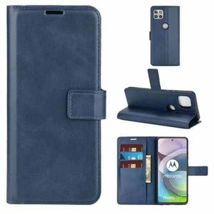 Retro Calf Pattern Buckle Horizontal Flip Leather Case with Holder & Card Slots & Wallet For Motorola Moto G 5G(Blue)
