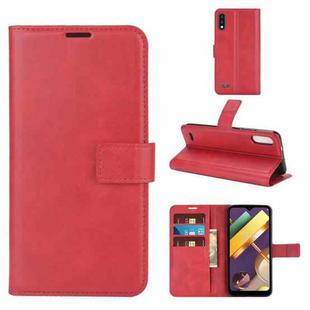 Retro Calf Pattern Buckle Horizontal Flip Leather Case with Holder & Card Slots & Wallet For LG K22(Red)