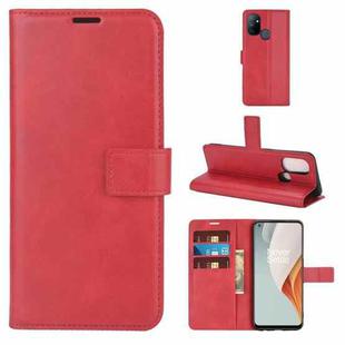 Retro Calf Pattern Buckle Horizontal Flip Leather Case with Holder & Card Slots & Wallet For OnePlus Nord N100(Red)