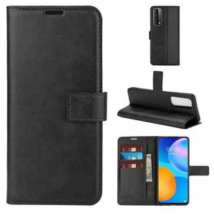 Retro Calf Pattern Buckle Horizontal Flip Leather Case with Holder & Card Slots & Wallet For Huawei P Smart 2021/Y7A(Black)