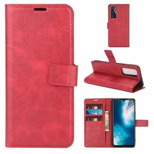 Retro Calf Pattern Buckle Horizontal Flip Leather Case with Holder & Card Slots & Wallet For Vivo V20 SE / Y70(Red)